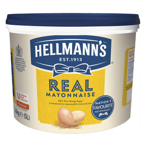 Buy Hellmann’s Real Mayonnaise 5L. Smooth, creamy and versatile, perfect for sandwiches, dips, dressings and catering. Bulk pack for great value. Buy Hellmann’s Real Mayonnaise 5L. Smooth, creamy and versatile, perfect for sandwiches, dips, dressings and catering. Bulk pack for great value.