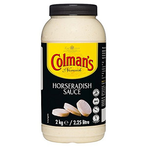 Colman’s Horseradish Sauce 2.25L delivers sharp, tangy flavour. Perfect with roast beef, sandwiches, and sauces, in a convenient large-size container. Colman’s Horseradish Sauce 2.25L delivers sharp, tangy flavour. Perfect with roast beef, sandwiches, and sauces, in a convenient large-size container.
