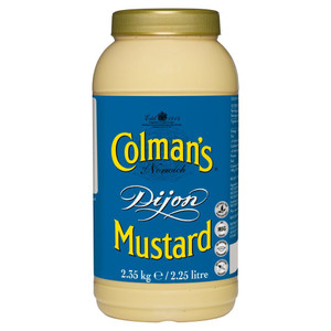 Colman’s Dijon Mustard 2.25L delivers smooth, tangy flavour. Perfect for sauces, marinades, sandwiches, and dressings, in a convenient large-size container. Colman’s Dijon Mustard 2.25L delivers smooth, tangy flavour. Perfect for sauces, marinades, sandwiches, and dressings, in a convenient large-size container.