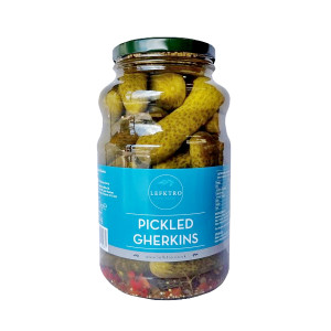 Lefktro Pickled Gherkins 2.55kg are crisp, tangy, and versatile. Perfect for sandwiches, salads, charcuterie, and everyday meals. Lefktro Pickled Gherkins 2.55kg are crisp, tangy, and versatile. Perfect for sandwiches, salads, charcuterie, and everyday meals.