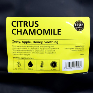 Novus Citrus Chamomile Tea x 50 sachets. A soothing, caffeine-free infusion of chamomile, lemongrass, lemon verbena and floral botanicals. Novus Citrus Chamomile Tea x 50 sachets. A soothing, caffeine-free infusion of chamomile, lemongrass, lemon verbena and floral botanicals.