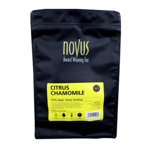 Novus Citrus Chamomile Tea x 25 Pyramid. A caffeine-free blend of chamomile, lemongrass and floral botanicals in pyramid bags for fuller flavour. Novus Citrus Chamomile Tea x 25 Pyramid. A caffeine-free blend of chamomile, lemongrass and floral botanicals in pyramid bags for fuller flavour.