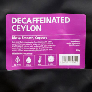 Novus Decaffeinated Ceylon Tea x 50 Foil Sachets. Smooth, full-flavoured Ceylon tea with minimal caffeine. Individually foil-wrapped for freshness. Novus Decaffeinated Ceylon Tea x 50 Foil Sachets. Smooth, full-flavoured Ceylon tea with minimal caffeine. Individually foil-wrapped for freshness.