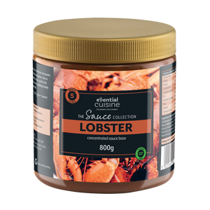 Essential Cuisine Lobster Sauce Base 800g makes up to 5L of rich, creamy lobster sauce. Perfect for bisques, seafood dishes, risotto and thermidor. Essential Cuisine Lobster Sauce Base 800g makes up to 5L of rich, creamy lobster sauce. Perfect for bisques, seafood dishes, risotto and thermidor.