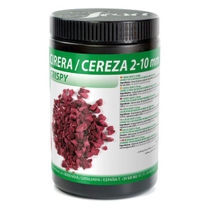 Sosa Freeze Dried Cherry Crispy 200g container with image of dried cherry pieces on the label Sosa Freeze Dried Cherry Crispy 200g container with image of dried cherry pieces on the label