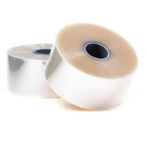 Clear acetate roll for baking, cake decorating and chocolate work – 5cm wide, 100m long. Shown as two rolls, one upright and one flat. Clear acetate roll for baking, cake decorating and chocolate work – 5cm wide, 100m long. Shown as two rolls, one upright and one flat.