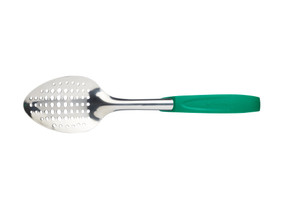 MASTERCLASS STAINLESS STEEL GREEN SLOTTED SPOON MASTERCLASS STAINLESS STEEL GREEN SLOTTED SPOON