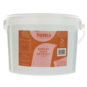 Suma Barley Malt Extract 3.18kg, a rich natural sweetener ideal for bread, baking and savoury glazes. Adds warm, malty flavour and moisture to everyday recipes.