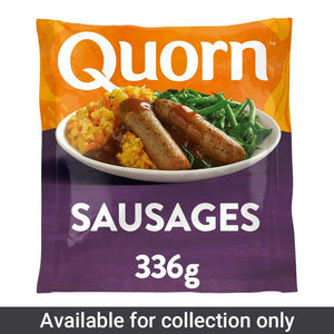 Quorn Vegetarian Sausages 336g with a firm texture and savoury flavour. Ideal for grilling, frying or baking in everyday meals.