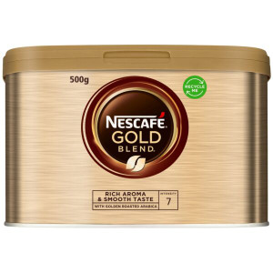 Nescafé Gold Blend Instant Coffee 500g is a smooth, rich and aromatic instant coffee ideal for everyday brewing at home, work or shared kitchens.