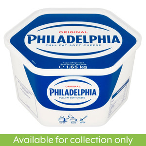 PHILADELPHIA ORIGINAL SOFT CHEESE 1.65KG PHILADELPHIA ORIGINAL SOFT CHEESE 1.65KG