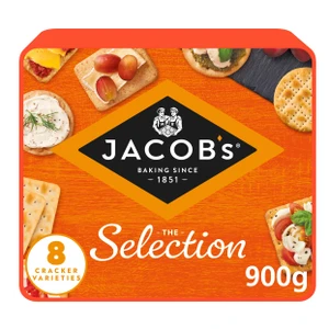 Jacob’s Crackers Biscuits for Cheese 900g are crisp, classic crackers ideal for cheese boards, savoury toppings and everyday sharing.
