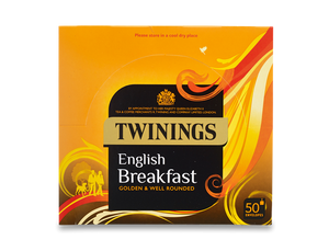 TWININGS ENGLISH BREAKFAST TEA ENVELOPES x 50 TWININGS ENGLISH BREAKFAST TEA ENVELOPES x 50