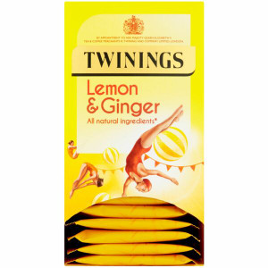 TWININGS LEMON & GINGER TEA ENVELOPES x 20  TWININGS LEMON & GINGER TEA ENVELOPES x 20