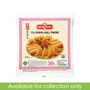SPRING HOME TYJ FROZEN SPRING ROLL 10” PASTRY SHEETS X 30 550G SPRING HOME TYJ FROZEN SPRING ROLL 10” PASTRY SHEETS X 30 550G
