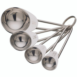 KitchenCraft 4 Piece Measuring Spoon Set made from stainless steel with clear markings. Durable, rust-resistant, and dishwasher safe for everyday cooking. KitchenCraft 4 Piece Measuring Spoon Set made from stainless steel with clear markings. Durable, rust-resistant, and dishwasher safe for everyday cooking.