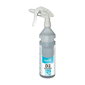 Diversey Suma D2 Spray Bottle 750ml is an empty, refillable trigger spray bottle designed for professional kitchens and catering cleaning routines.