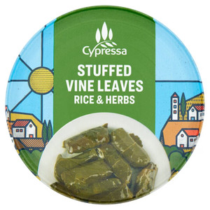 Cypressa Stuffed Vine Leaves With Rice and Herbs 280g are a ready to eat Mediterranean mezze, ideal for sharing boards, starters and light meals.