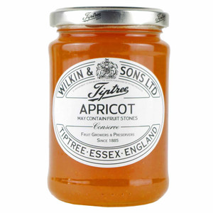 Tiptree Apricot Conserve 340g made with ripe apricots at the Tiptree farm in Essex. Perfect for toast, baking, pastries and glazing fruit tarts.
