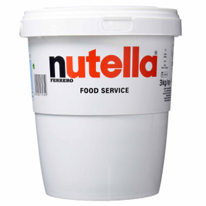 Nutella Chocolate Spread 3kg Catering Tub. Smooth cocoa and hazelnut spread for baking, desserts and toppings, ideal for high-volume use.