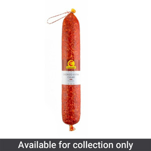 Casademont Whole Chorizo 1.5kg. Spanish cured sausage with rich, smoky paprika flavour, ideal for cooking, slicing and charcuterie boards.