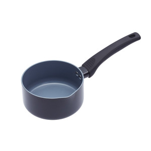 MasterClass Ceramic Non-Stick Milk Pan 14cm induction-ready saucepan for heating milk, sauces and small portions with easy cleaning.