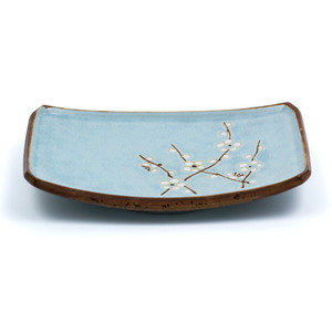 Japanese Spring Blossom Plate 19cm with cherry blossom design. Perfect for appetisers, desserts, and sushi. Dishwasher safe Minoyaki porcelain. Japanese Spring Blossom Plate 19cm with cherry blossom design. Perfect for appetisers, desserts, and sushi. Dishwasher safe Minoyaki porcelain.