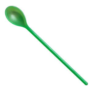 Long-handled Green Ice Cream Spoon 19cm for ice cream, milkshakes and desserts. Durable, lightweight and easy to use.