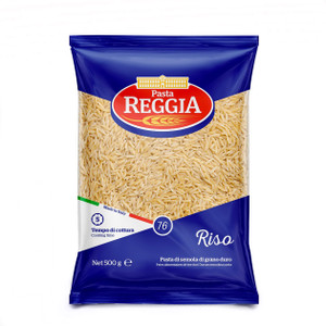 Reggia Riso Orzo 500g is a versatile rice-shaped pasta. Ideal for soups, salads and quick meals with a smooth, firm texture.