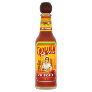 Shop Cholula Chipotle Hot Sauce 150ml at i4C. Smoky Mexican hot sauce with chipotle chillies, ideal for tacos, burgers, barbecue, and marinades.
