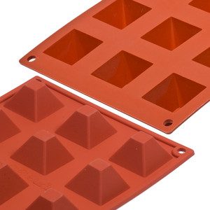 Shop the Silikomart Mini Pyramid Silicone Mould 15 Cup. Bake or freeze geometric desserts, appetisers or chocolate with this non-stick mould. Shop the Silikomart Mini Pyramid Silicone Mould 15 Cup. Bake or freeze geometric desserts, appetisers or chocolate with this non-stick mould.