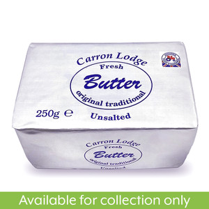 Carron Lodge Unsalted Butter 250g x 40 Carron Lodge Unsalted Butter 250g x 40