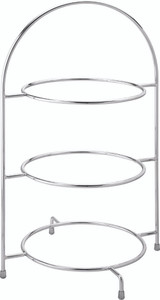 Chrome 3 Tier Plate Stand 17" Chrome 3 Tier Plate Stand 17"