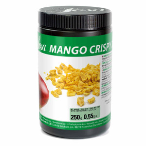 Buy Sosa Freeze Dried Mango Crispy 250g online. Crunchy freeze dried mango pieces for desserts, baking, confectionery and tropical decorations.