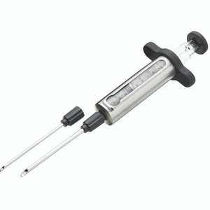 Masterclass Stainless Steel Flavour Injector 30ml with 2 needles for injecting marinades and brines into meat. Ideal for roasts and BBQs. Masterclass Stainless Steel Flavour Injector 30ml with 2 needles for injecting marinades and brines into meat. Ideal for roasts and BBQs.