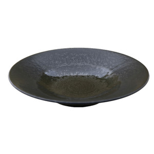 BLACK CHIJIRE BOWL 24.5CM