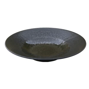 Buy the Black Chijire Bowl 24.5cm. A large textured black serving bowl ideal for ramen, pasta, salads, rice bowls and sharing dishes with a contemporary finish.