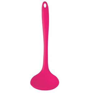 Serve soups, sauces and gravy with the Colourworks Silicone Mini Pink Ladle. A 21cm silicone ladle that's gentle on non-stick cookware.
