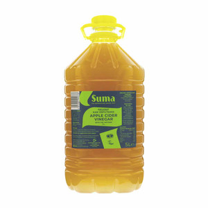 Buy Suma Apple Cider Vinegar 5L. Raw, unpasteurised and unfiltered organic apple cider vinegar with the mother, perfect for dressings, marinades and pickling.