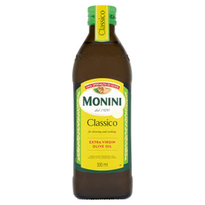 Buy Monini Classico Extra Virgin Olive Oil 500ml. A balanced Italian olive oil for frying, roasting, dressings, pasta and everyday cooking.