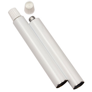 White Delitub 30ml aluminium tubes x100 for sauces, condiments, and food plating. White Delitub 30ml aluminium tubes x100 for sauces, condiments, and food plating.