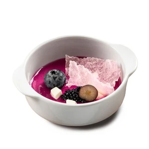 Pordamsa Love Terrine 125ml is a glossy porcelain bowl for individual starters, desserts and creative plating. Oven, microwave, freezer and dishwasher safe.