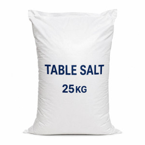 Table Salt 25kg for professional kitchens, restaurants, bakeries and caterers. Fine bulk catering salt for seasoning, batch cooking and food preparation.