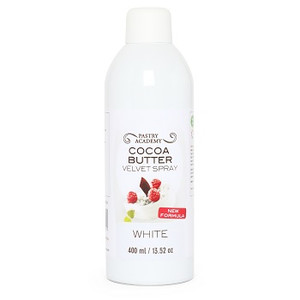 PASTRY ACADEMY WHITE COCOA BUTTER VELVET SPRAY 400ml PASTRY ACADEMY WHITE COCOA BUTTER VELVET SPRAY 400ml