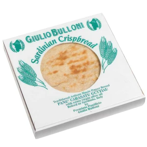 Giulio Bulloni Music Bread 500g is a thin, crisp Sardinian flatbread, perfect with antipasti, Italian cheeses, olives, dips and grazing boards.