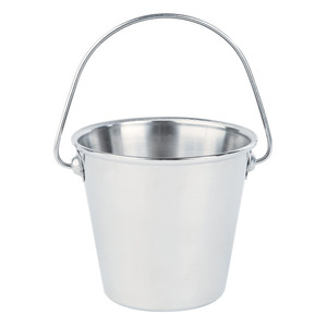 Mini Stainless Steel Pail 3.5" for serving sides, snacks or condiments. Mini Stainless Steel Pail 3.5" for serving sides, snacks or condiments.