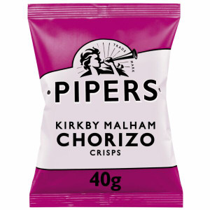 PIPERS KIRKBY MALHAM CHORIZO CRISPS 24 X 40G PIPERS KIRKBY MALHAM CHORIZO CRISPS 24 X 40G