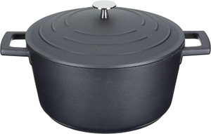 MasterClass Black Cast Aluminium 4L Casserole Dish MasterClass Black Cast Aluminium 4L Casserole Dish