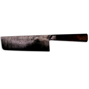 Leszek Sikon Walnut Burl Damascus Nakiri Knife Leszek Sikon Walnut Burl Damascus Nakiri Knife