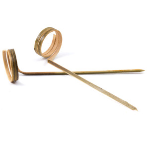 Top Twister Skewers 9cm x 100pcs made from natural bamboo with a twisted top. Top Twister Skewers 9cm x 100pcs made from natural bamboo with a twisted top.